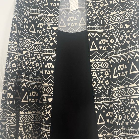 Delicious LA Dress and Cardigan attached XL black and white Aztec print jacket - Picture 2 of 5